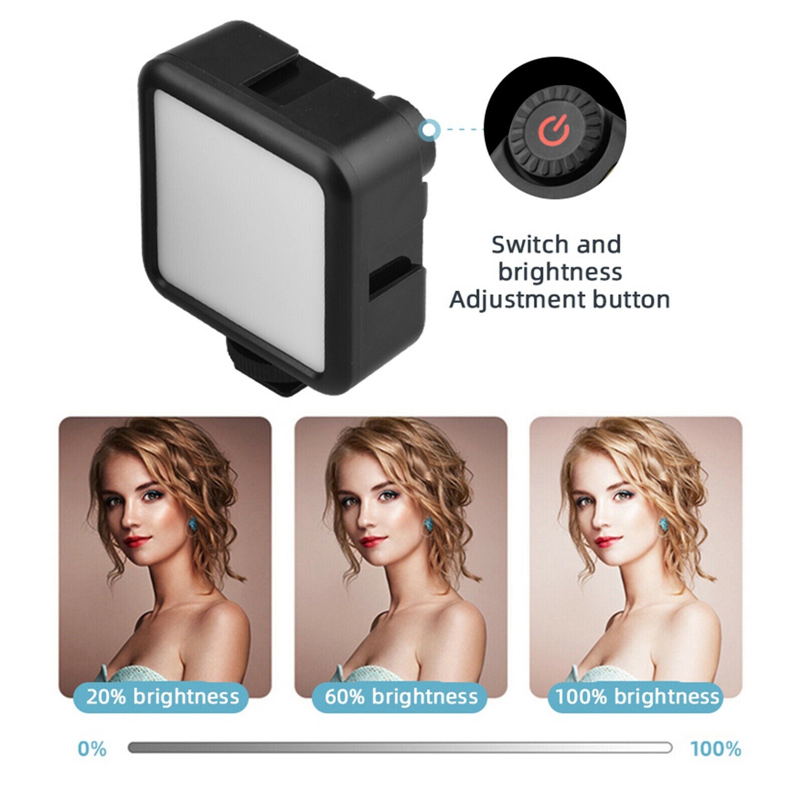 Portable Webcam Fill Light 49 Beads Lamp Lighting Kit with Clip for Remote Job