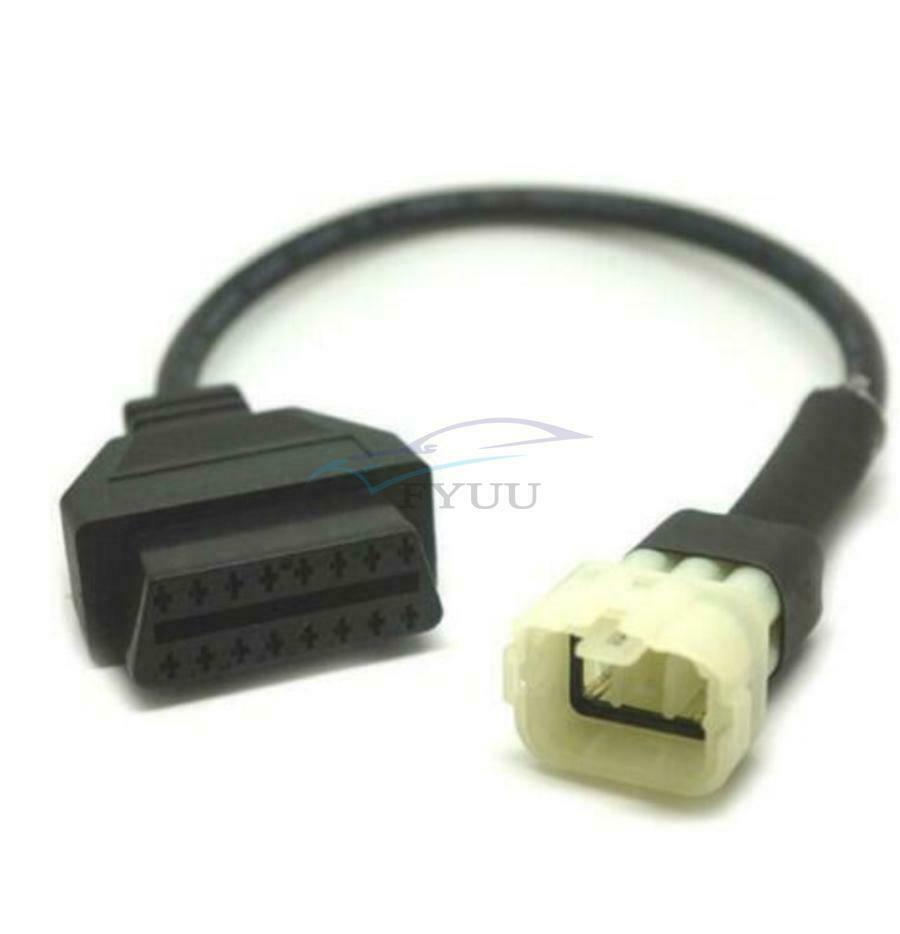 For Kawasaki Motorcycles OBDII OBD2 Diagnostic Cable Adapter 6-pin 4-pin