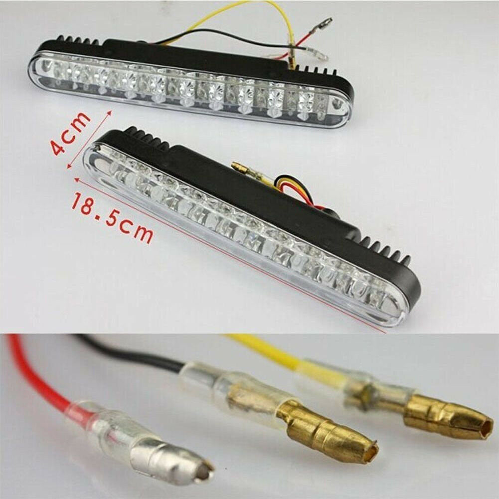2x 30 LED Car Truck Daytime Running Light White DRL & Amber Turn Signal Fog Lamp