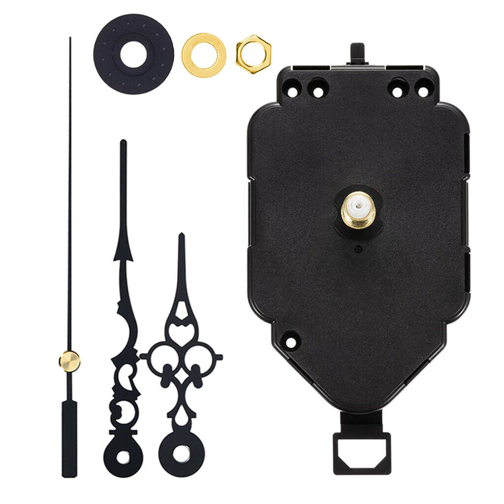 Quartz Clock Movement with Shaft Black Battery Powered Motor DIY Repair Set
