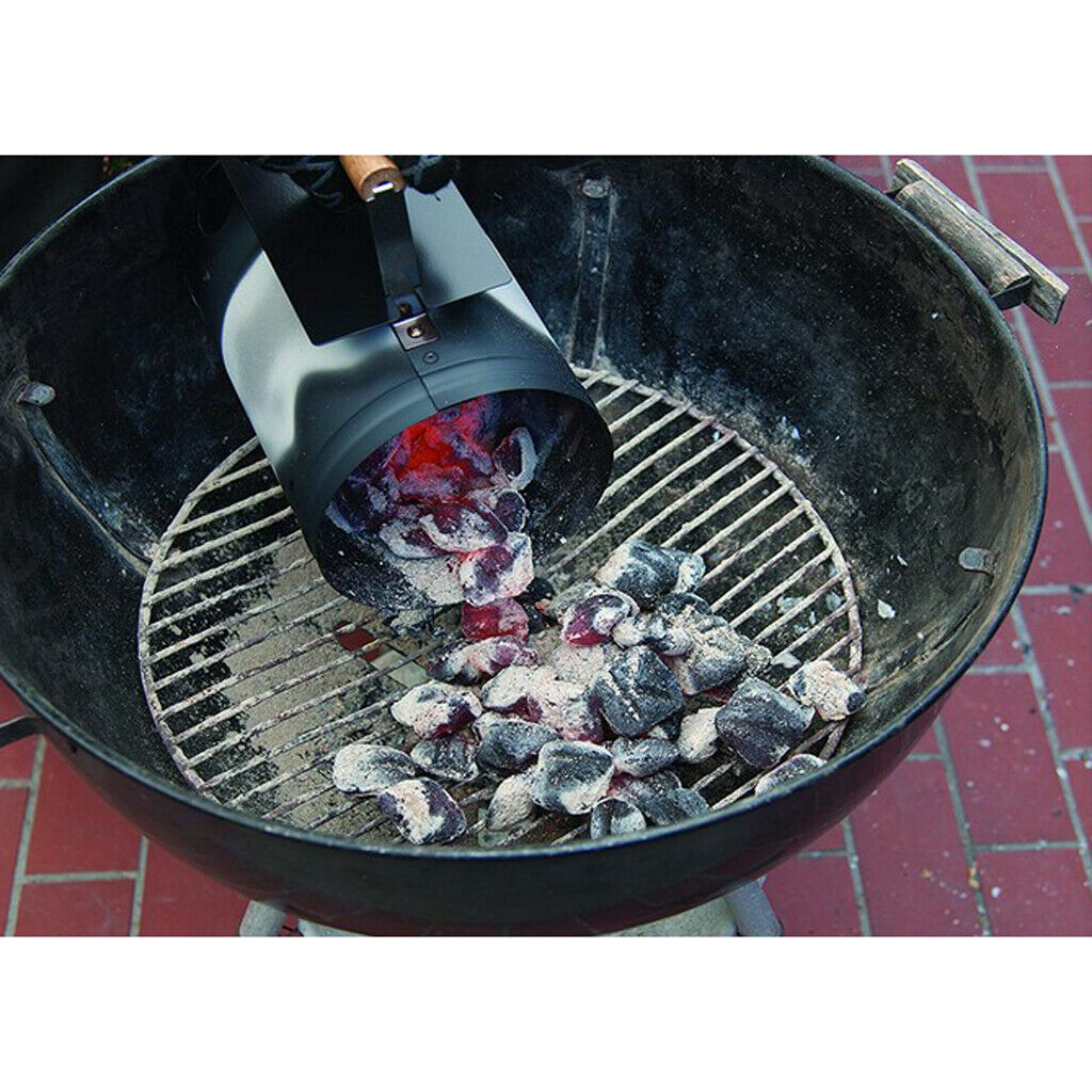 1x Chimney Charcoal Starter Lighting Kit Light Quickly Barbecue BBQ Lighter Kit