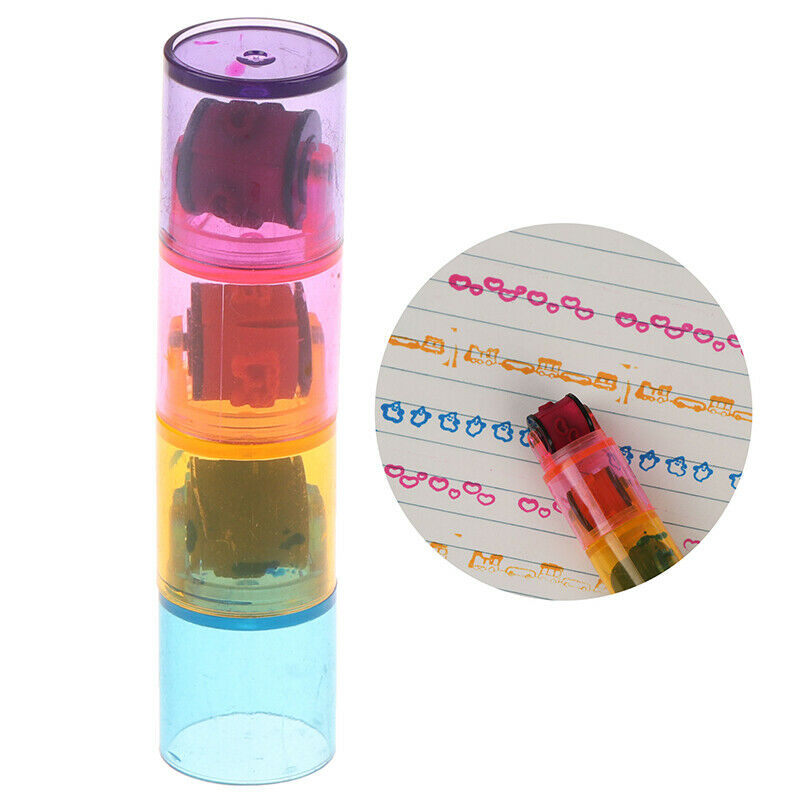 3Pcs Kid Colorful Image Learning Stamps Seals Educational DIY Drawing Toys -Y1