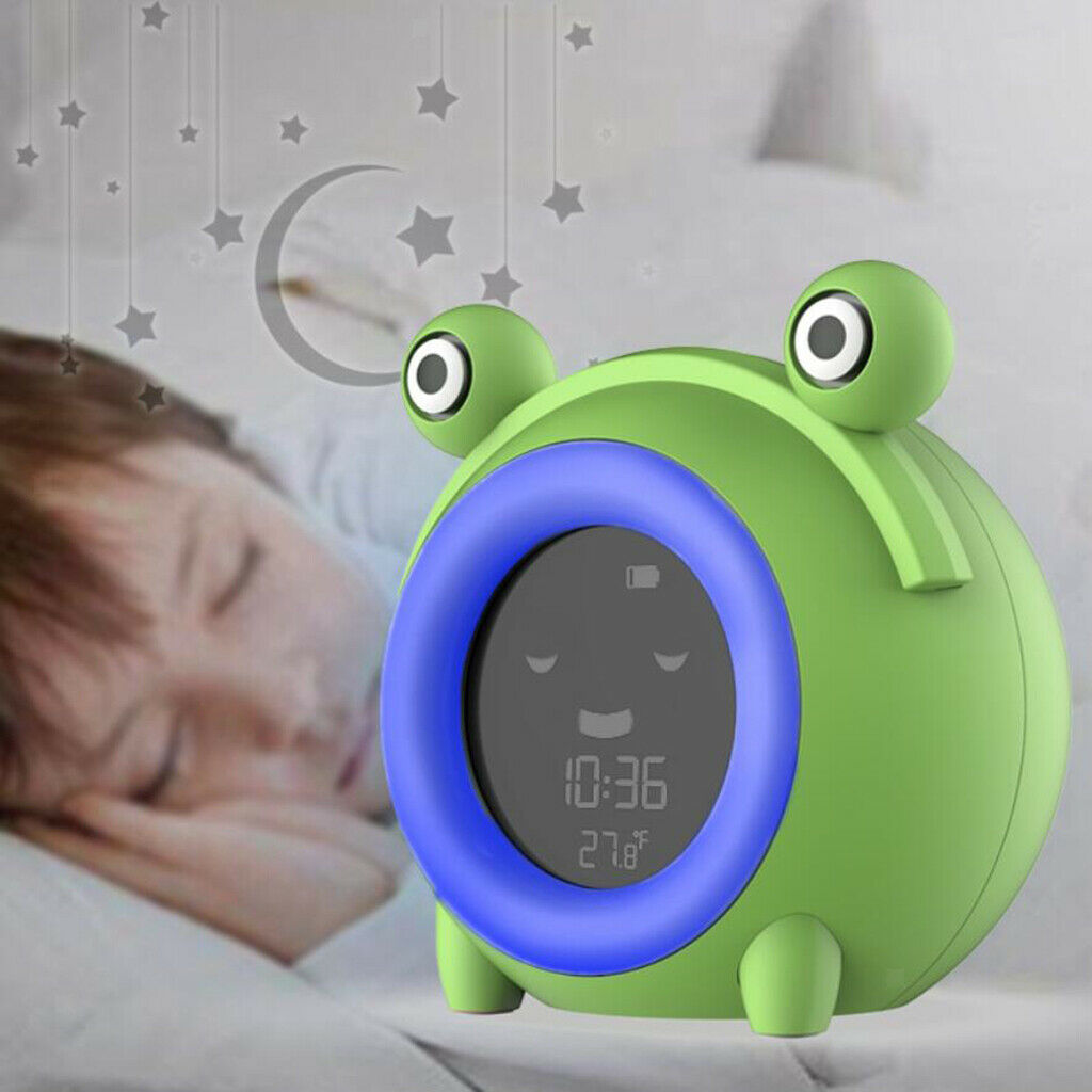 Kids Alarm Clock Child Sleep Trainer USB Sound Machine Snooze Bedside Clocks
