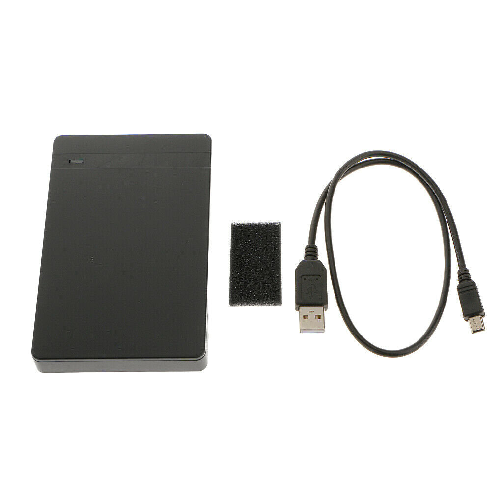 Mini USB2.0 SATA 2.5" SSD HDD Hard Drive Enclosure Laptop Disk