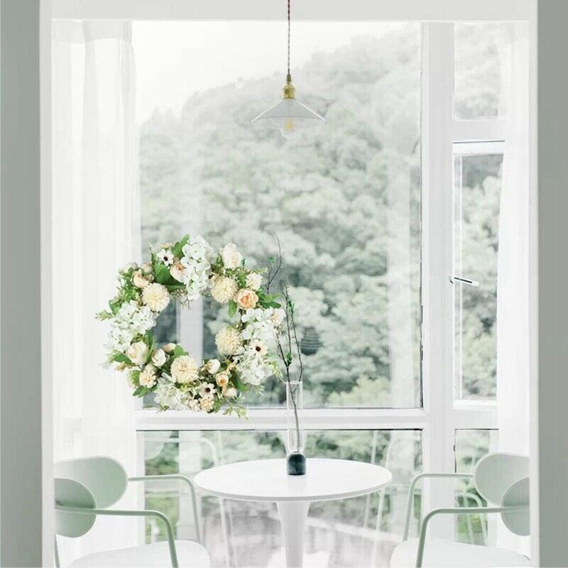 Artificial Peony Hydrangea Wreath Sp Wreath for Front Door Wedding Wall WindC2D6
