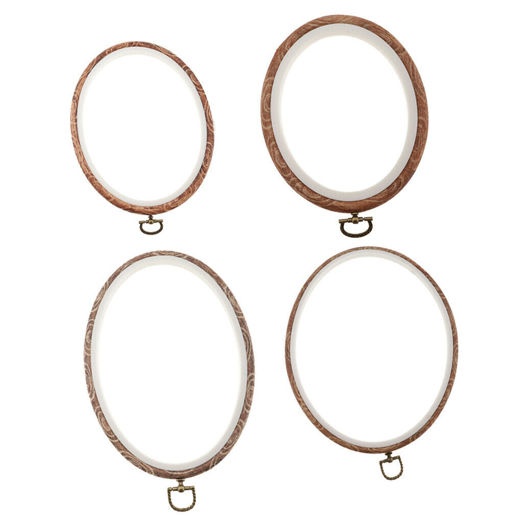 4pcs Oval Frame Cross Stitch Decorative Suminstro Dress Festival Sewing