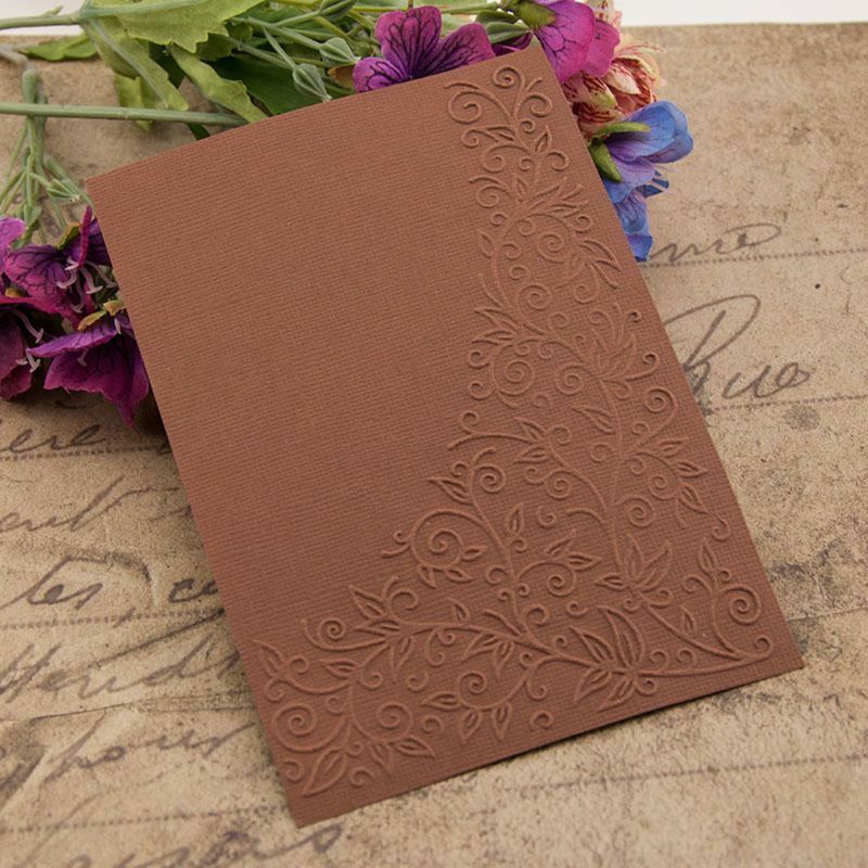 Flower Corner Plastic Embossing Folder Template DIY Scrapbook Album Card Making