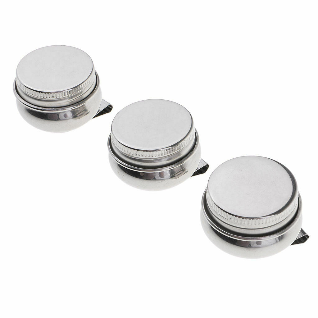 3 Pieces Oil Palette Single Dipper Stainless Steel Container Cup Oil Pot Paint