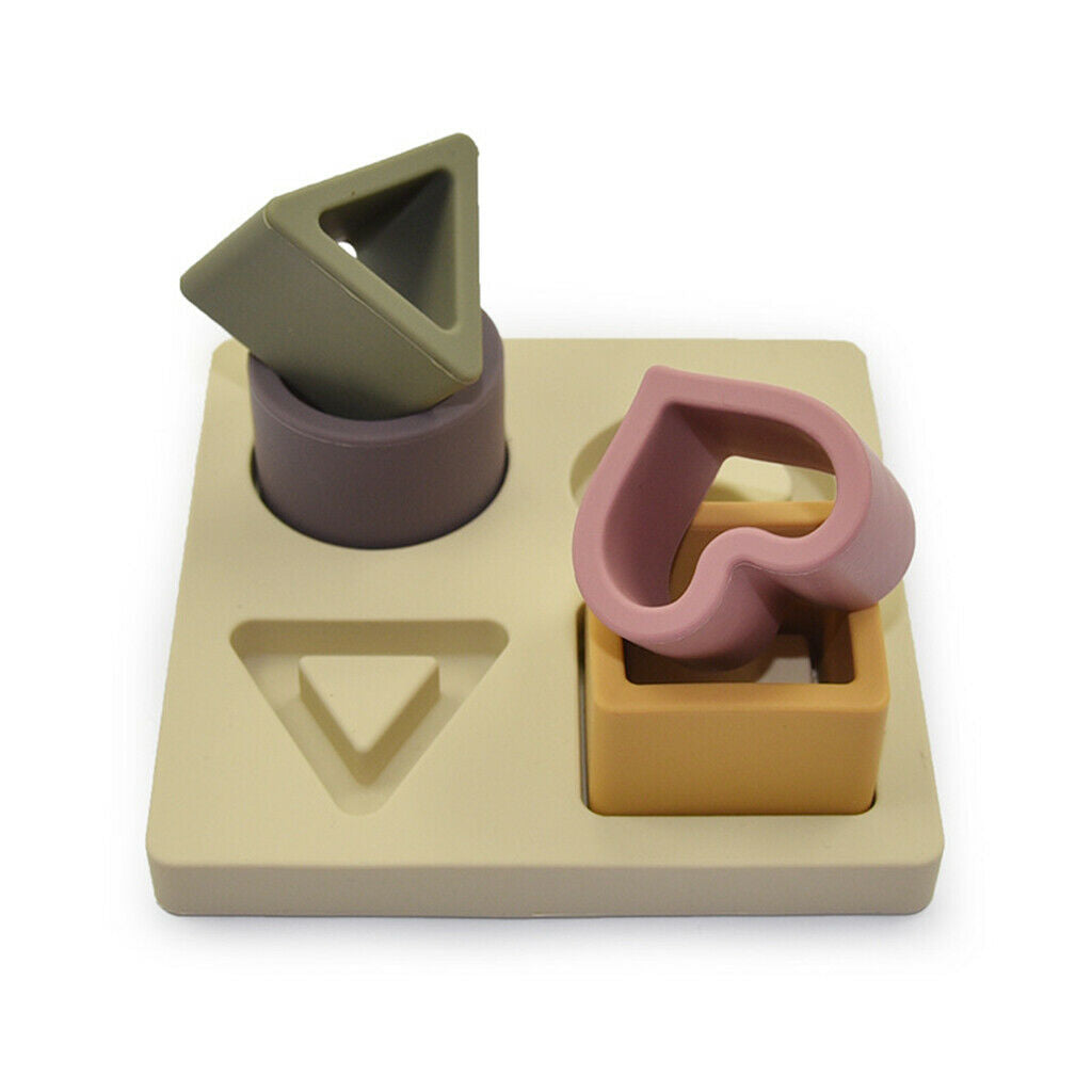 Baby Soft Nesting Sorting Silicone Puzzle Learning Toys Early Education