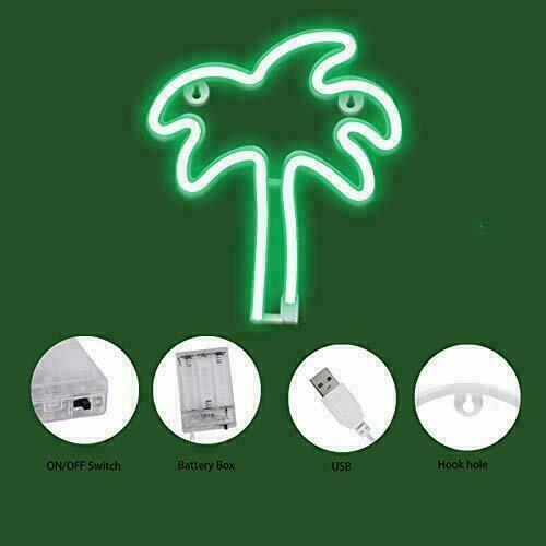Coconut Palm Tree Neon Sign Wall Decor Light Led Sign Home Room Decor Wall Art
