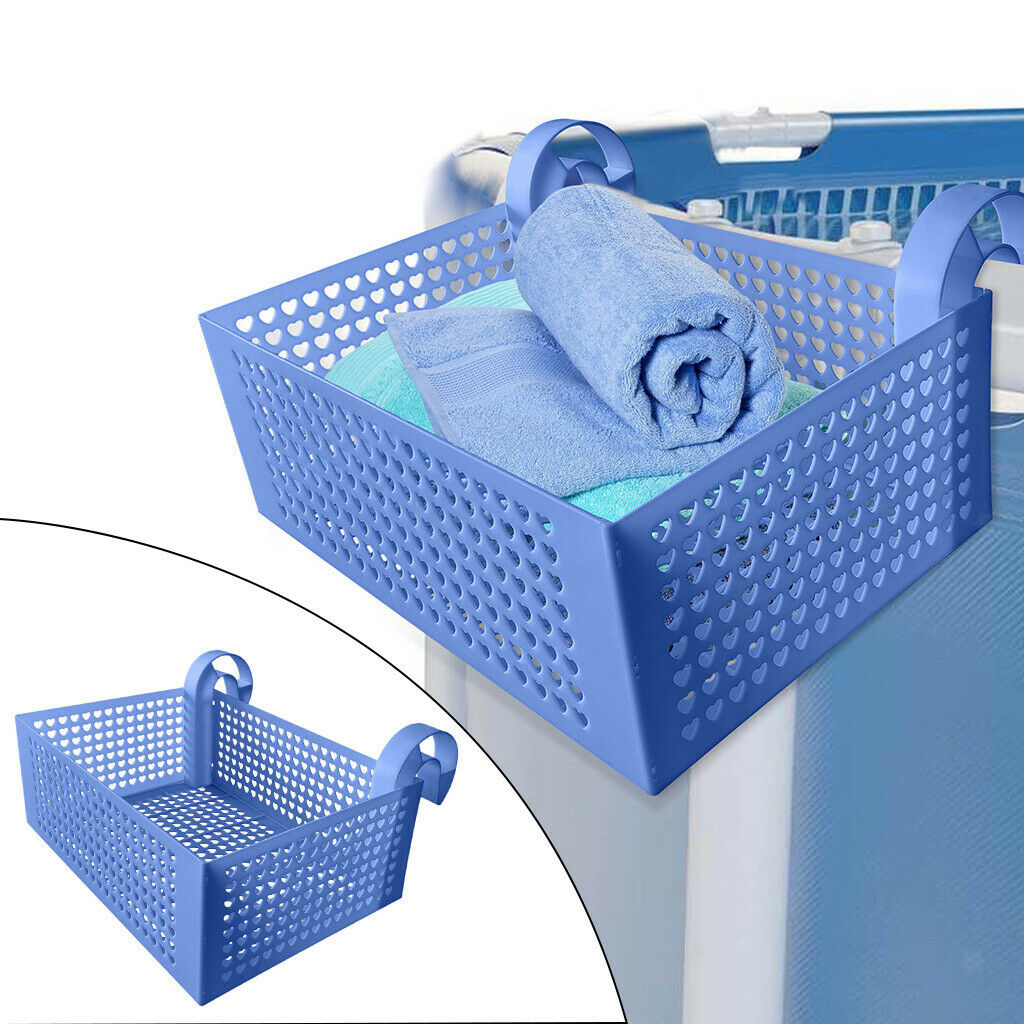 Large Capacity Frame Swimming Pool Storage Basket Hanging Plastic Organizer
