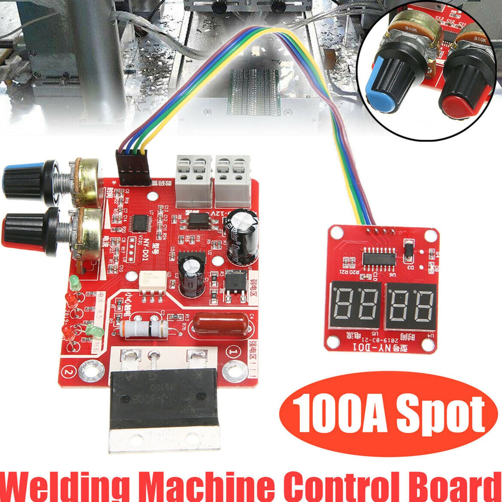 Spot Welder Time Control Board 100A Updating Current with Display Digital