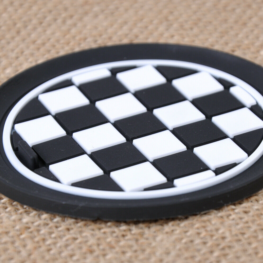 3x Checkered CAR Cup Mat Cup Coaster Fit for Mini Cooper JCW R55 R56 R57 R58 An