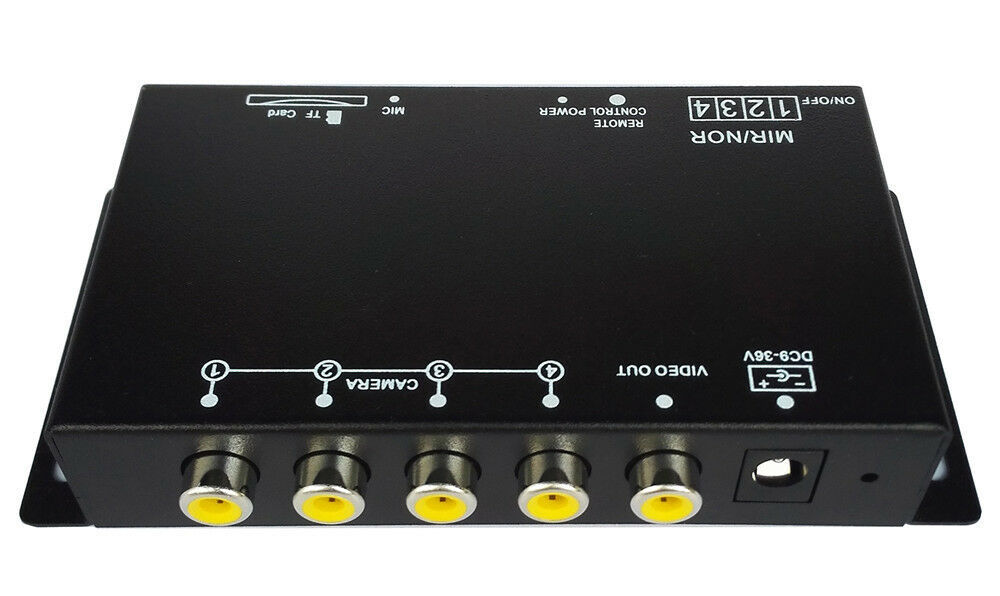 4Way Car Parking View Camera VCR Image Split-Screen Control Box 360Â° Monitoring