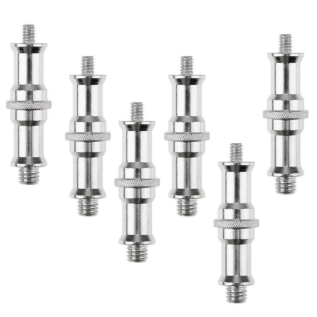 6pcs 1/4" to 3/8" Convertor Threaded Screw Adapter Spigot Stud Light Stand