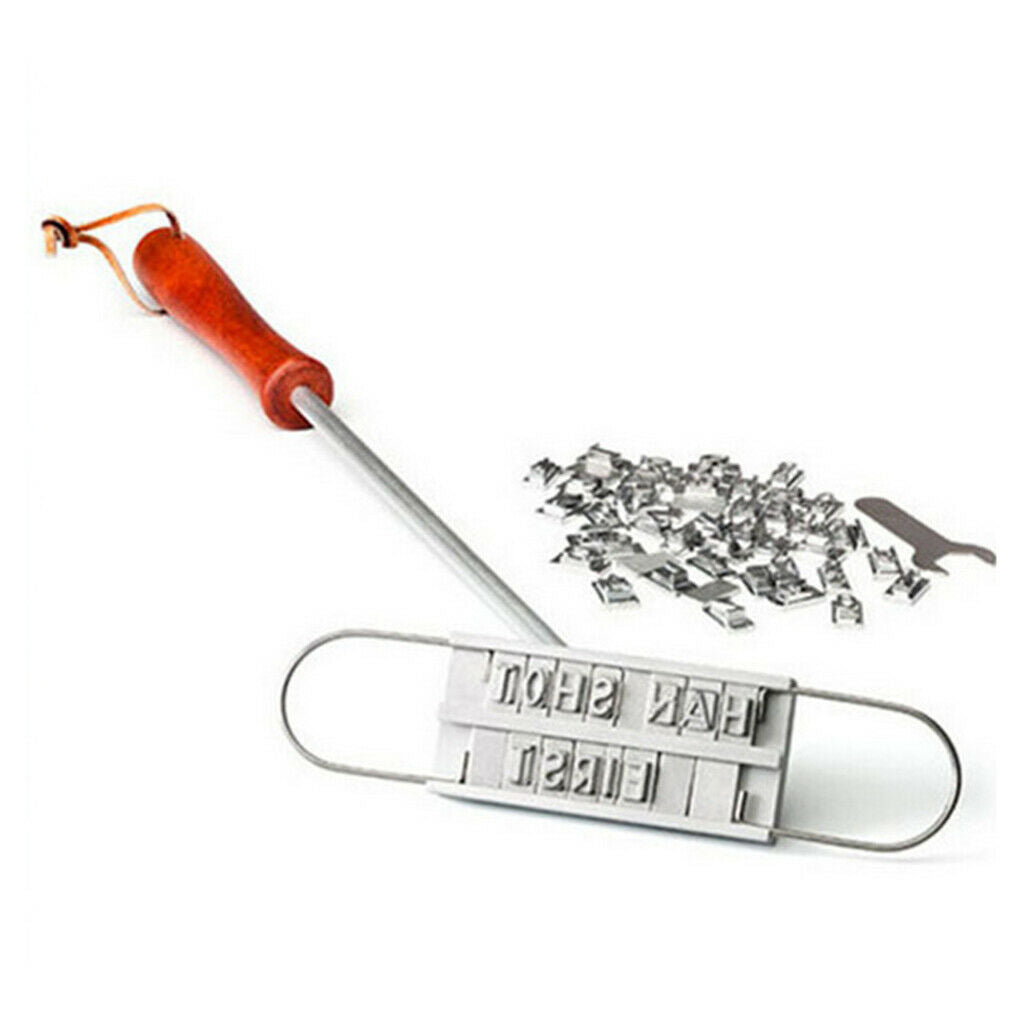 Custom BBQ Branding Metal - Set Of 55 Letters Stamps Garden Brand Meat Beef