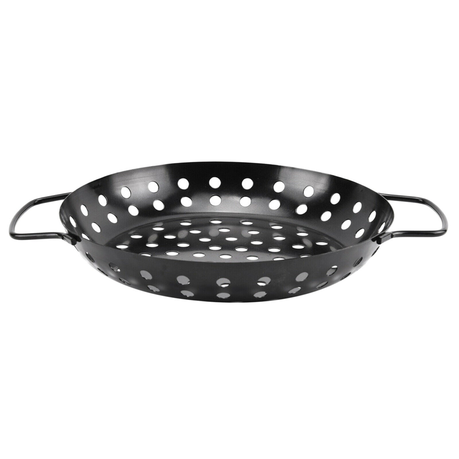 Carbon Steel BBQ Grill Pan Veggie Fruit Non-Stick Coating Pizza Tray Party