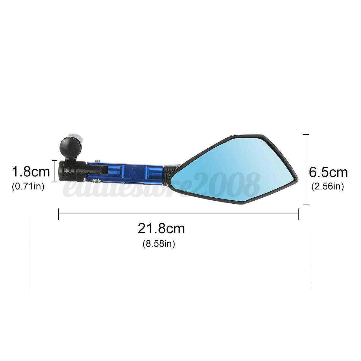2x 8mm 10mm CNC Motorcycle Rearview Mirror Short Rod Accessories Re â—