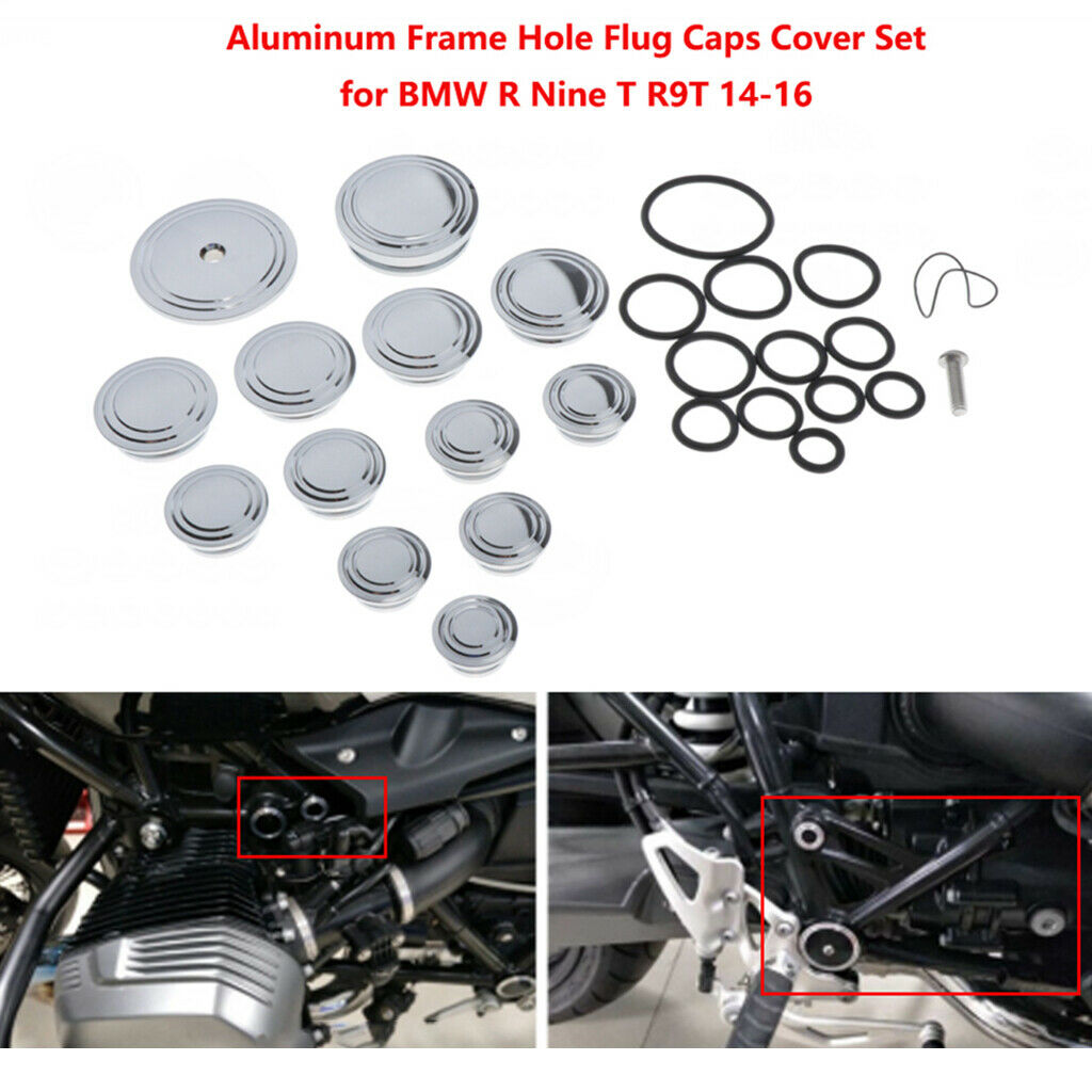13x CNC Aluminum Frame Cover Decorative Caps for BMW R9T R NINE T 2014-2016
