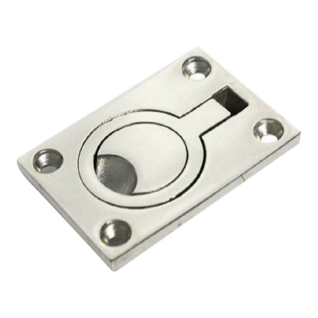 316 Marine Stainless Steel Flush Pull Handle Boat Hatch Lift Ring 63x44mm