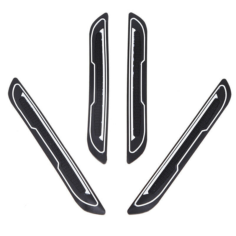 4pcs Car Door Edge Scratch Anti-collision Protector Guard Strip Universal Black