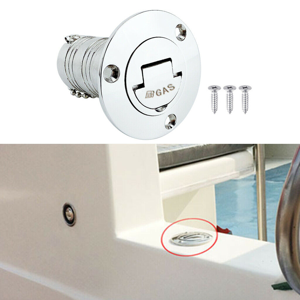 Boat Gas Fill Keyless   1-1/2" Boat Accessory Fit for Hose Deck Fill