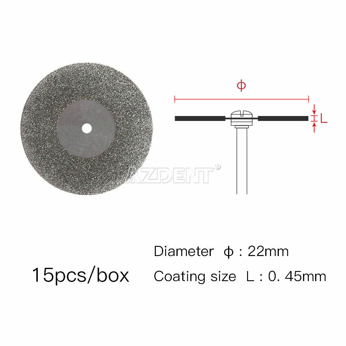 150PC Dental Lab Diamond Disc Cutting Double Side Disk Tool For Polisher Machine