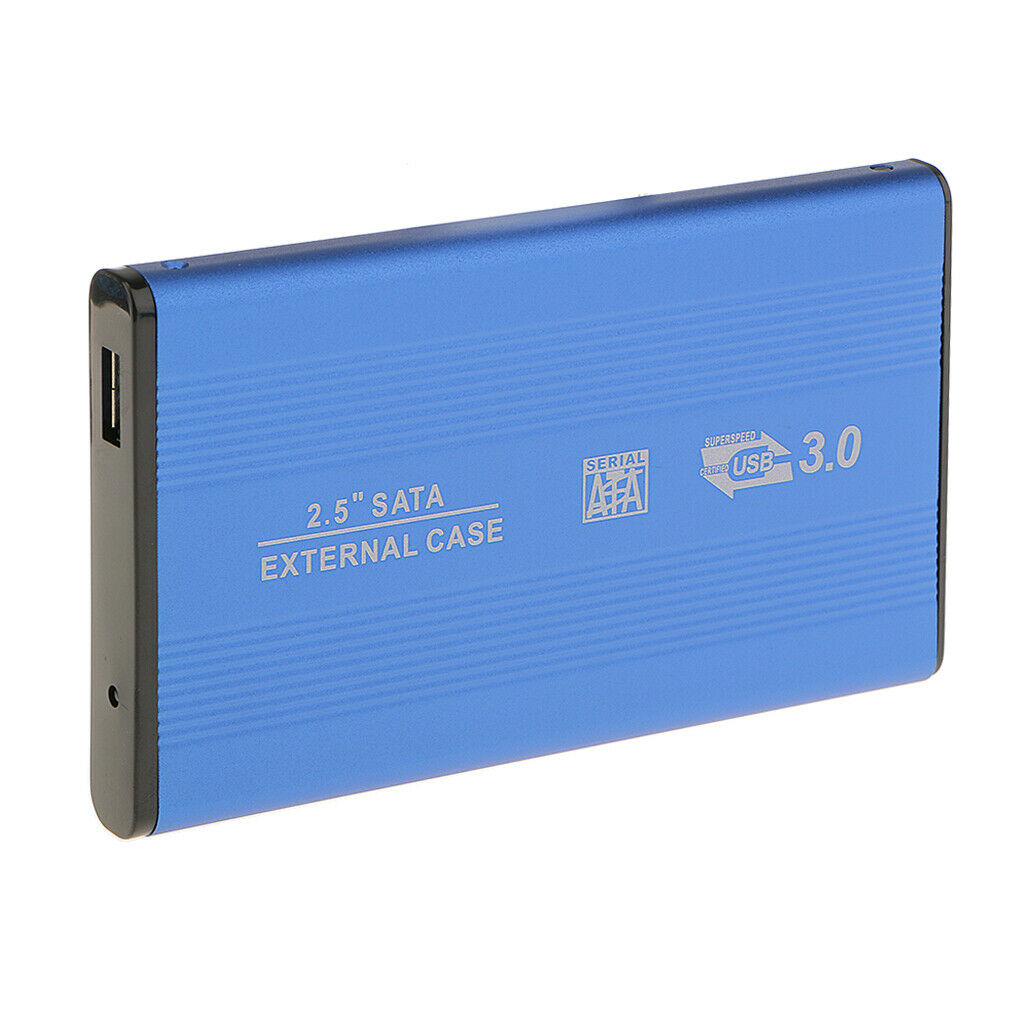 2.5"Sata USB 3.0 Hard Drives HDD Enclosure External Mobile Case-Blue