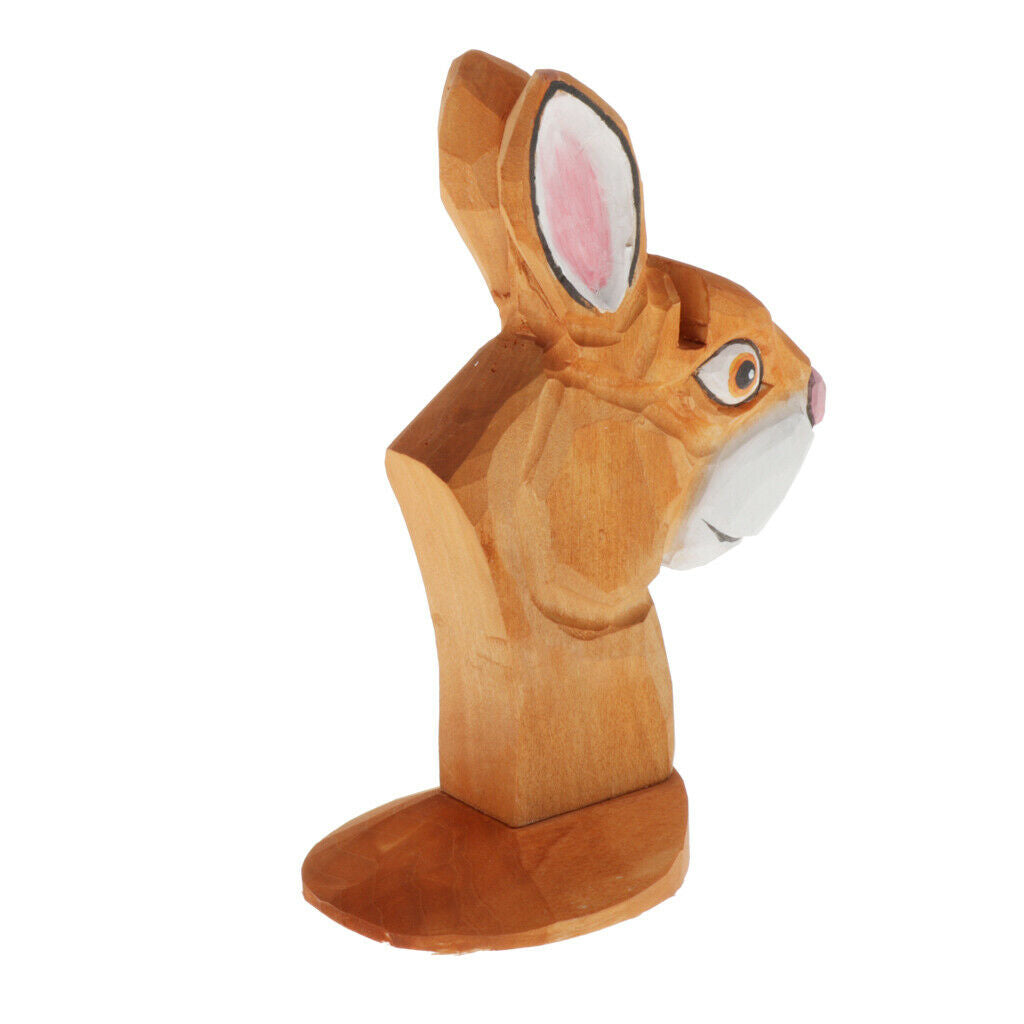 2pcs Wood Carving Rabbit Eyeglasses Holder Stand Rack Spectacles Display