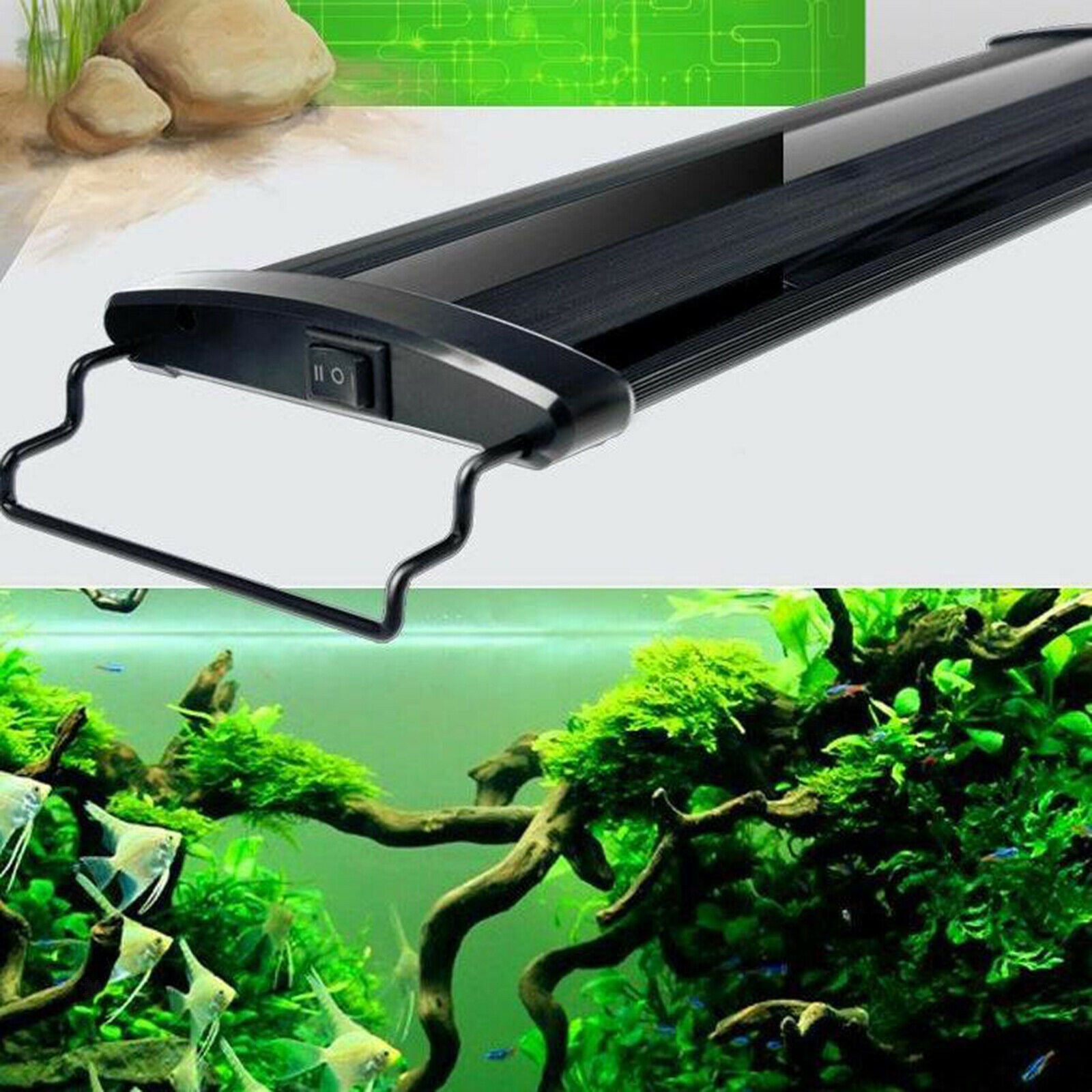 Adjustable LED Aquarium Light for Planted Tanks, Full Spectrum UK 60cm 18W