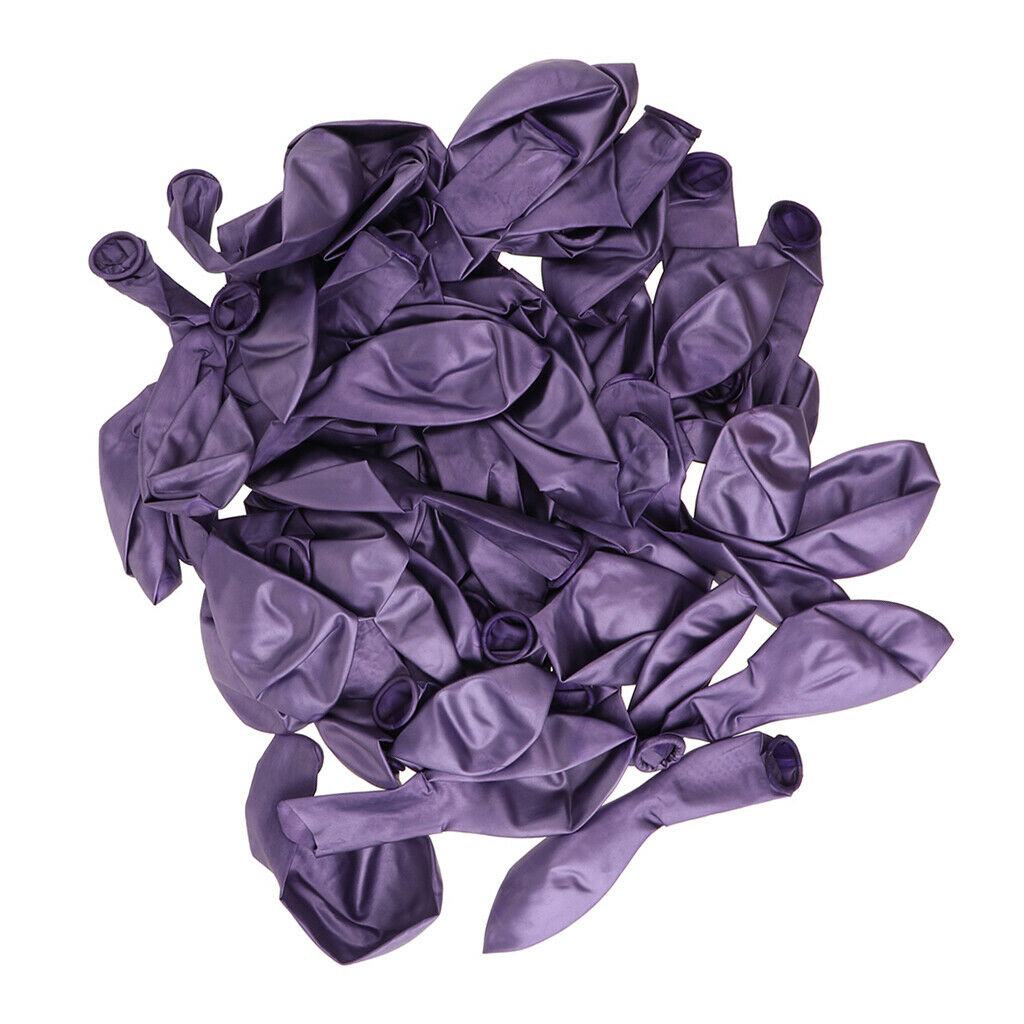 50pcs Metallic Balloons Latex Balloons Wedding Party Supplies 12 inch Purple
