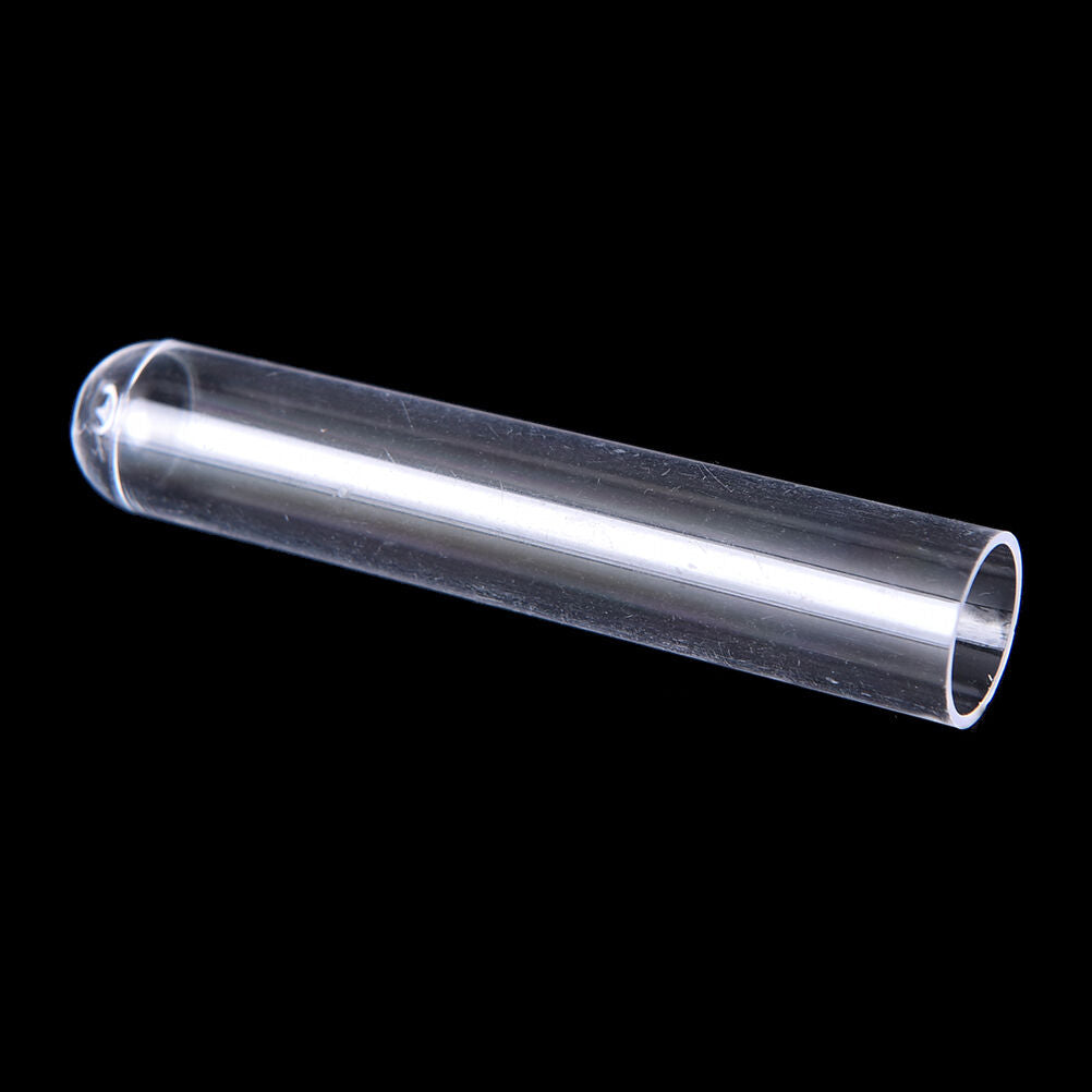 New 10pcs 12*60mm Clear Plastic Test Tubes Hard plastic test  trial t.l8