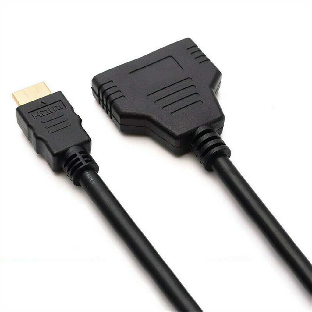 HDMI Splitter Cable Converter 1 in 2 out Ultra HD Support 4K for HDTV DVD
