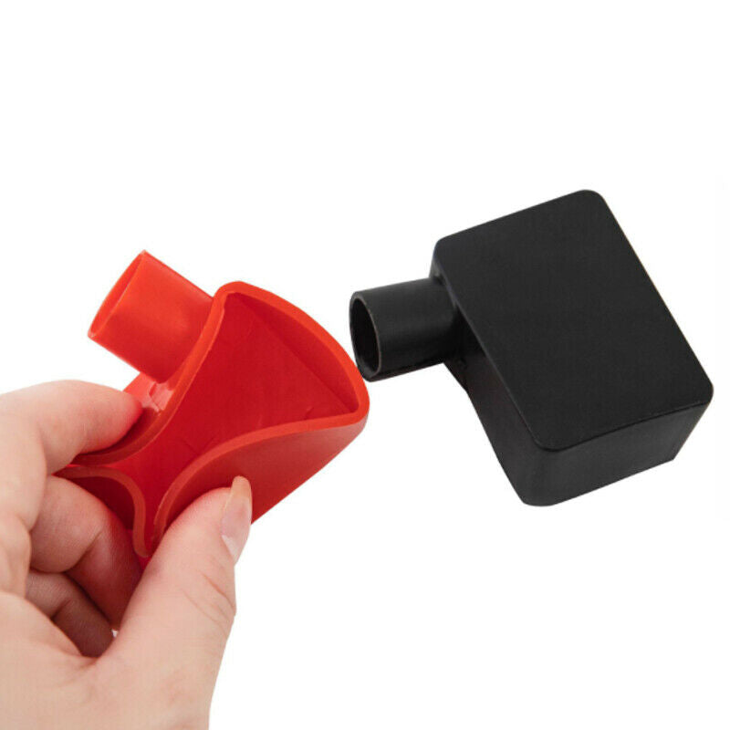 Pair of Rubber Car Battery Terminal Insulator Wire Connector Cap Cover Protector