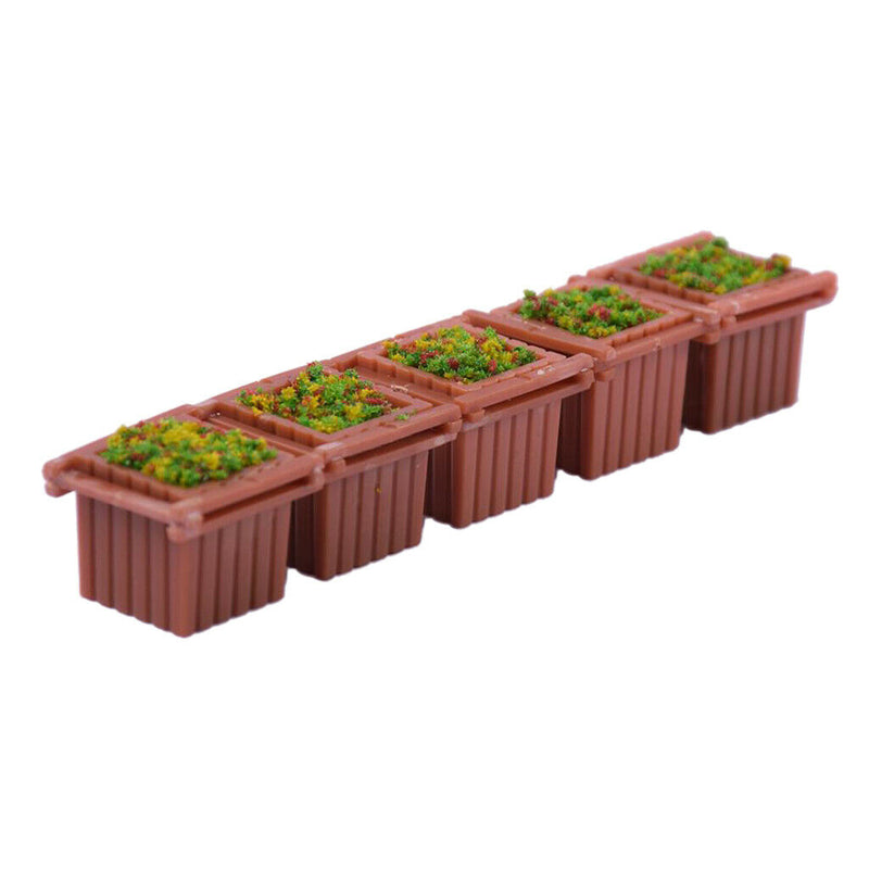 5 Pieces Plastic Square Flower Beds for Flowerbed Garden Balcony Backyard