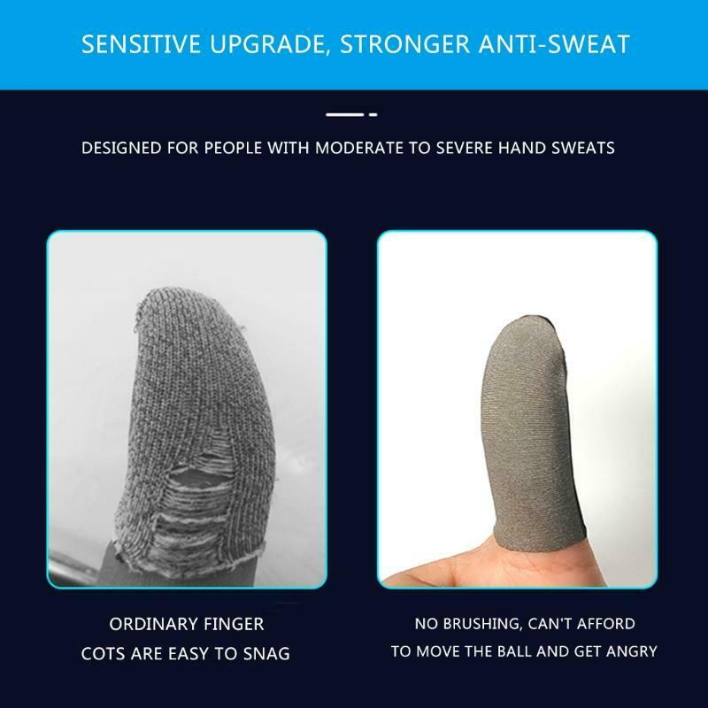1 Pair Gaming Finger Sleeves Breathable Thumb Finger Covers for Mobile Games