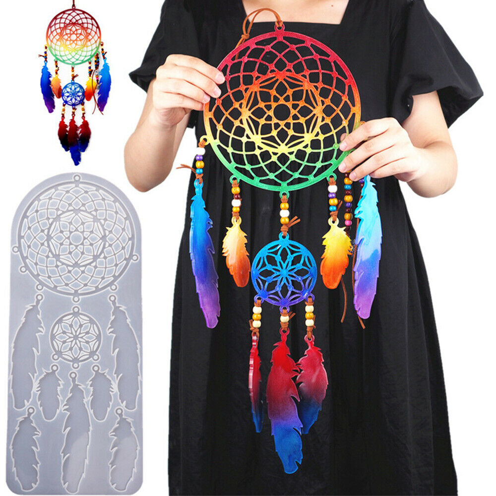Epoxy Dream Catcher Silicone Mold Wind Chime Pendant Decoration Handmade Casting