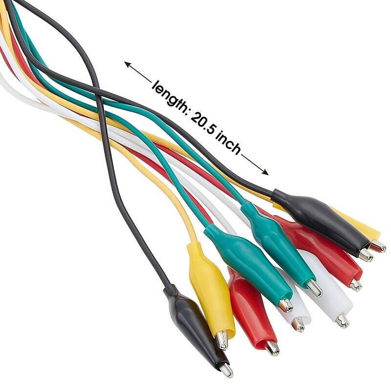 10 Colorful Alligator Clip Test Lines Double-Ended Alligator Clip Test Lines MX5