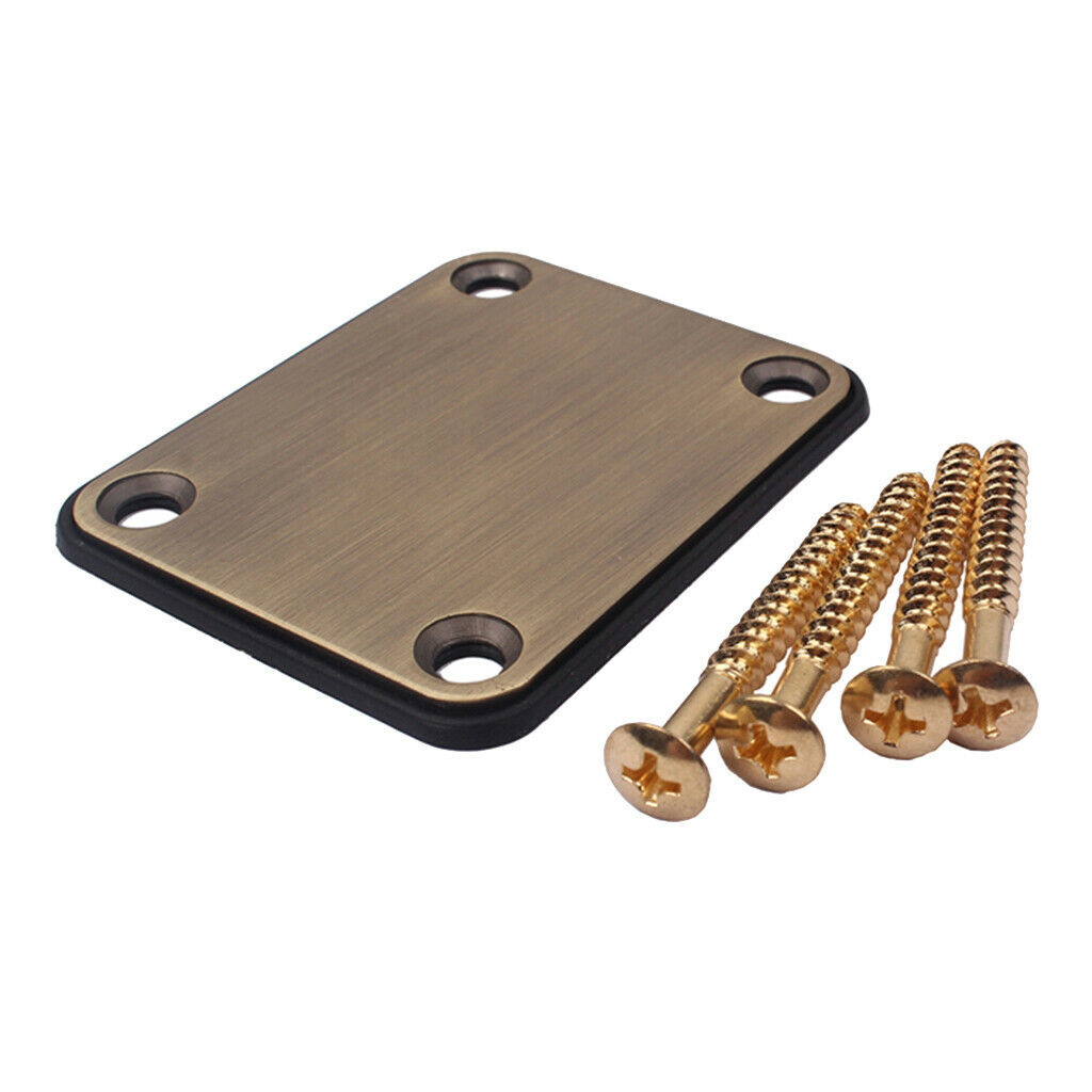 for ST Guitar Neck Plate w/ Screws for Style Electric Guitar Parts DIY Accs