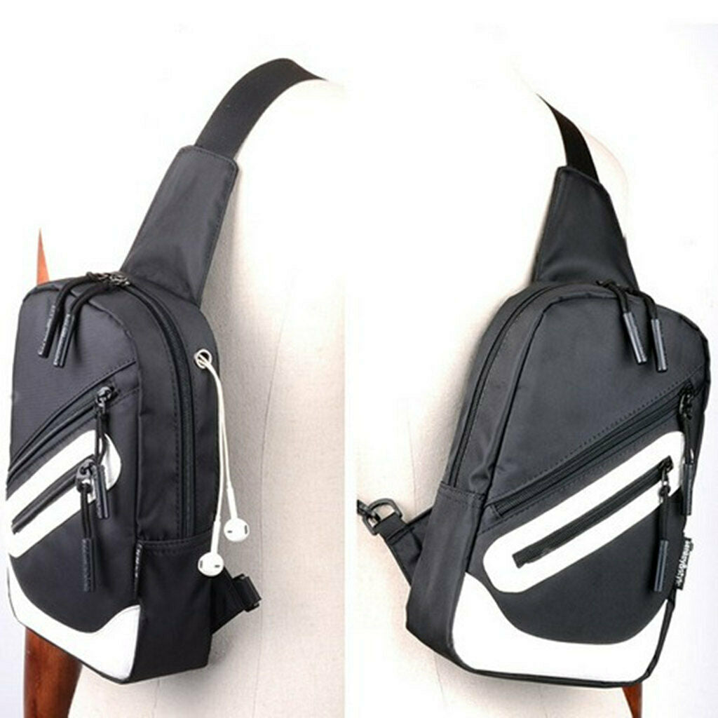 Outdoor Travel Single Strap Shoulder Bag School Travel Sports Gym Climing Blue