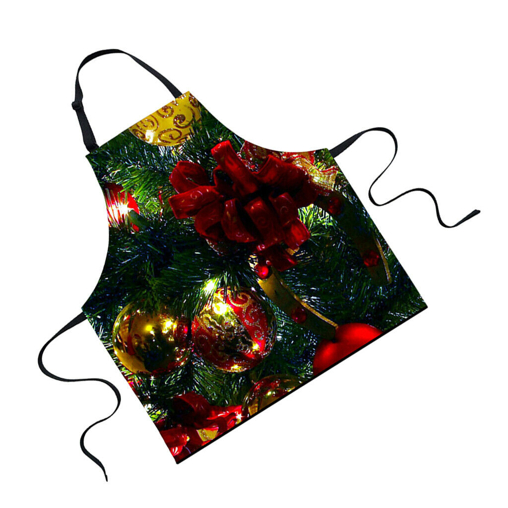 Christmas Adults Chef Apron for Kitchen Festive Cooking Baking Knot