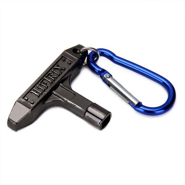 Black Drum Skin Tuning Key w/ Carabiner Musical Instruments Accessories
