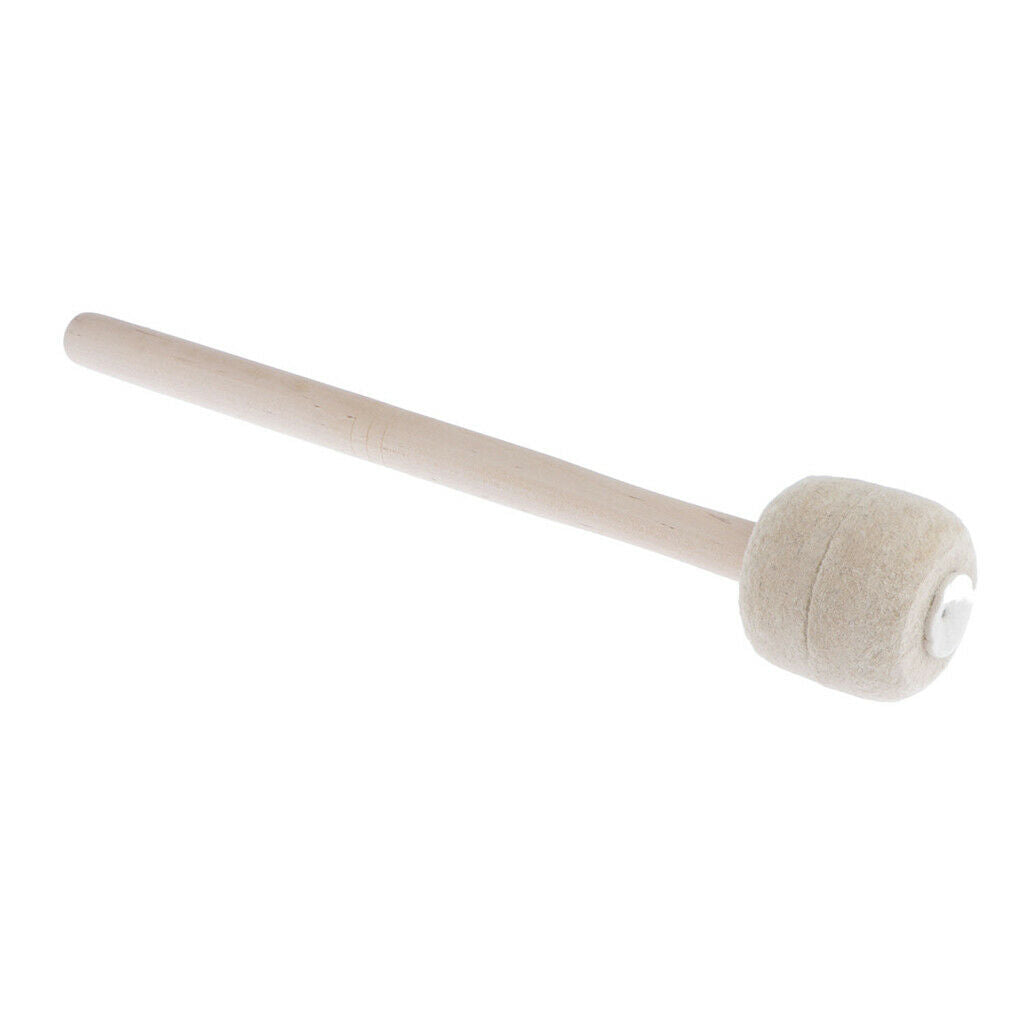 Bass Drum Mallet Stick Wool Felt Mallet Percussion with Wood Handle 14 Inch Long
