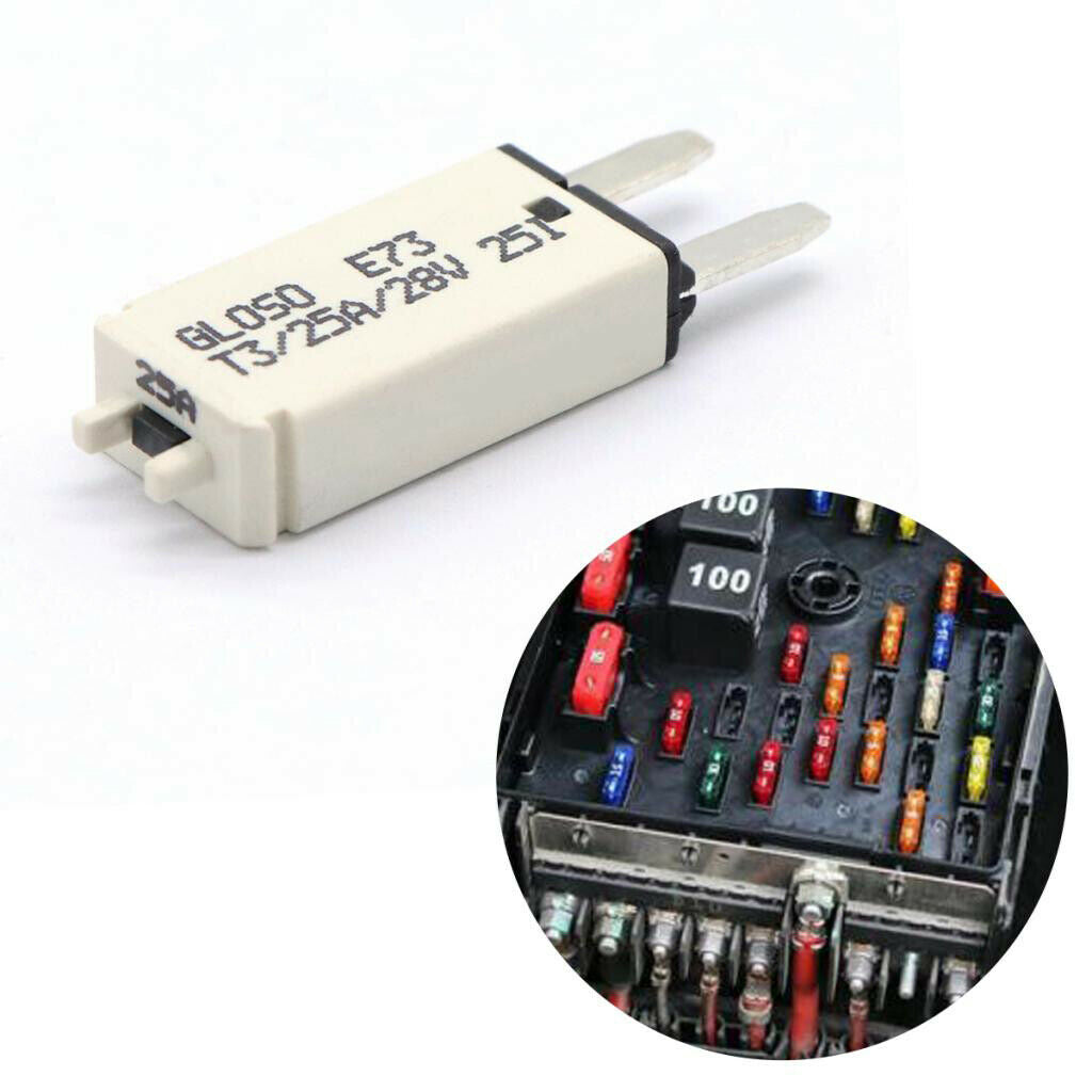 2 Pieces 12-24V Car Boat Circuit Breaker Samll Blade Fuse Resettable 15A+25A