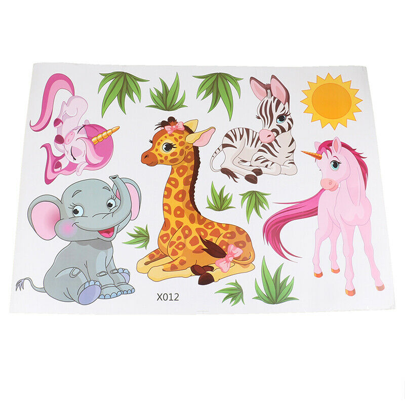 Animals Wall Stickers Kids Baby Rooms Elephant Giraffe Horse Wall Dec.l8
