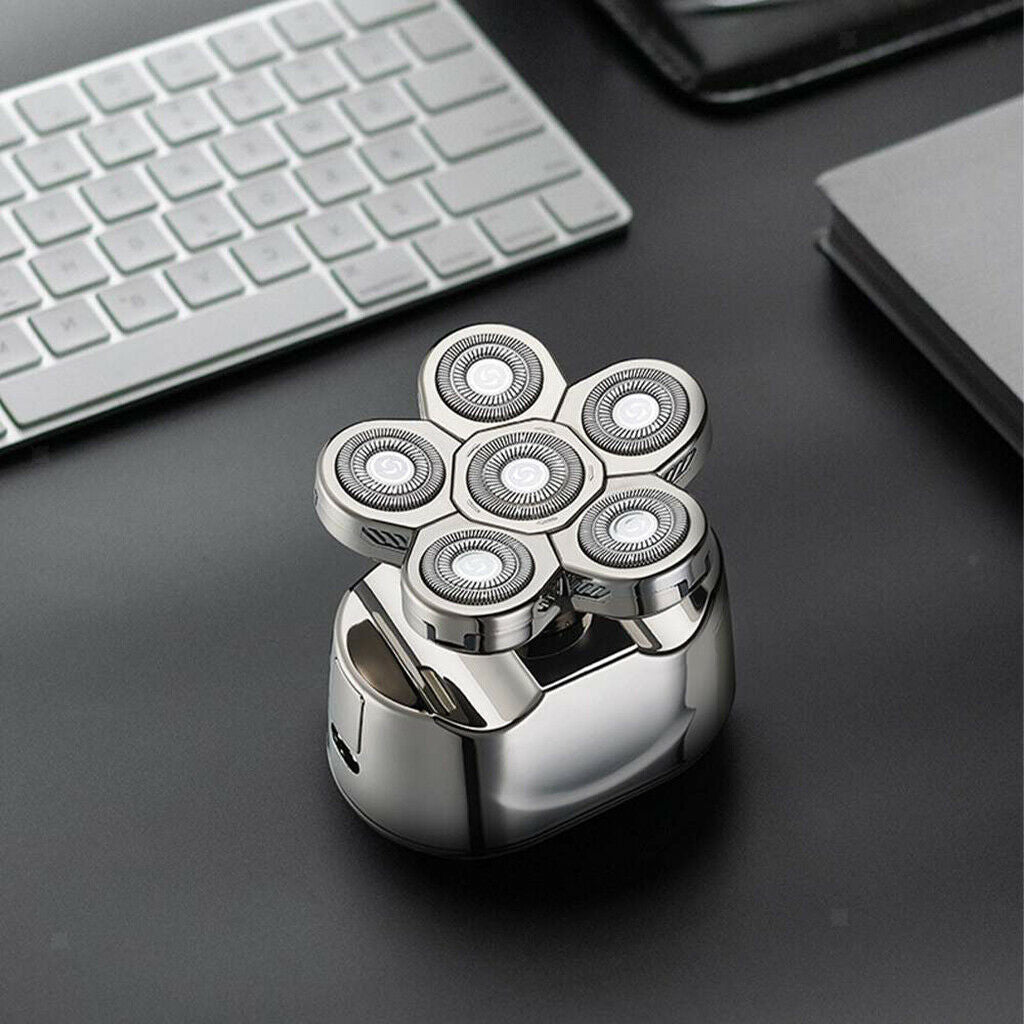 6 Head Blades Rechargeable Electric Shaver Men Hair Beard Shaving Trimmer