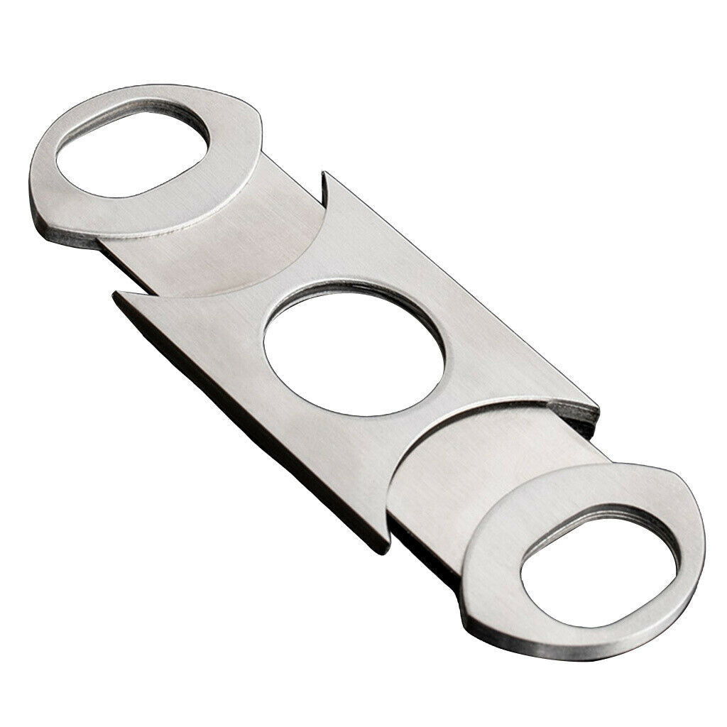 1pack 64 Ring Gauge Cigar Cutter Double Guillotine Stainless Steel Chrome