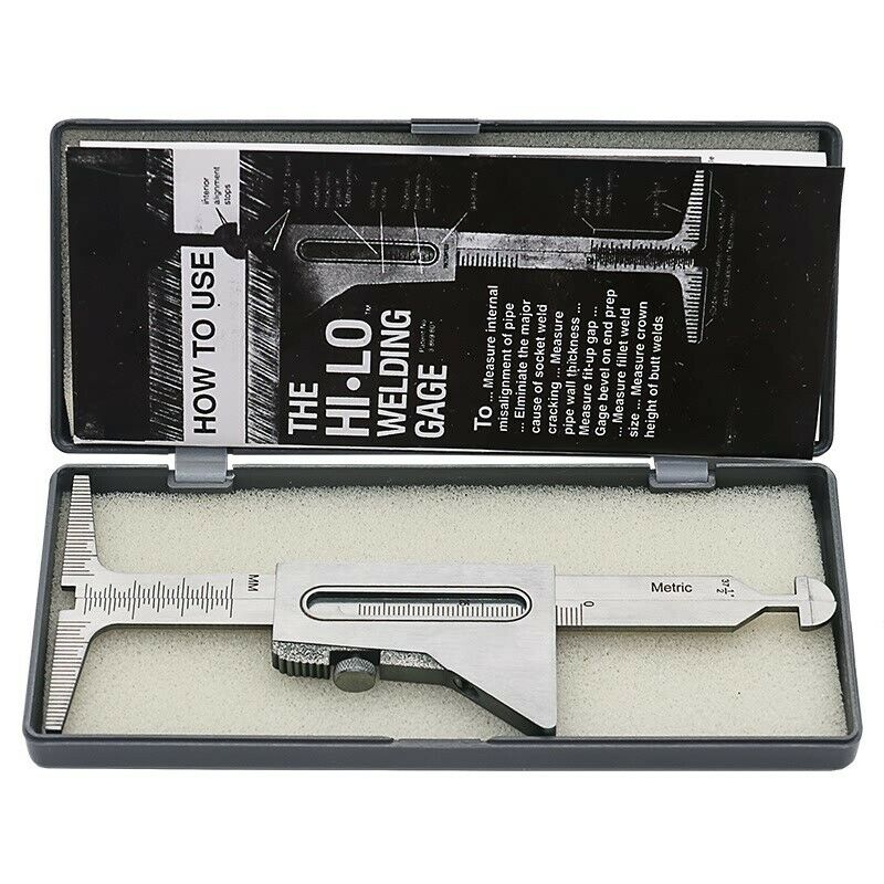 Ruler Welder Metric Reading Welding Gauge Test Inspection Inch Hi-Lo