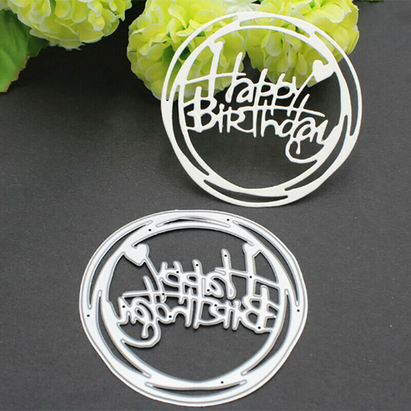 Happy Birthday Words Metal Cutting Dies Stencil for DIY Scrapbooking Phot.l8