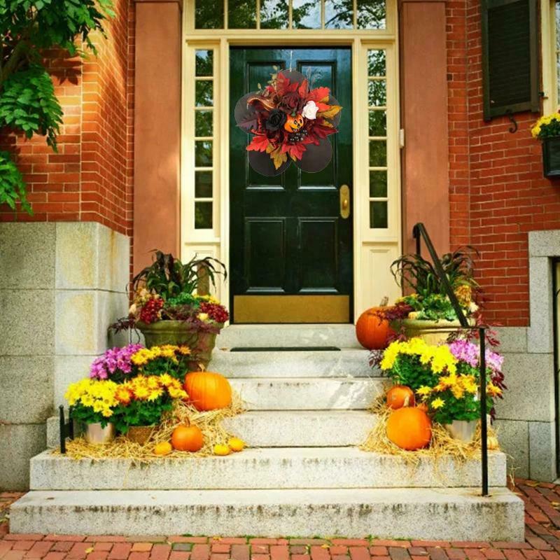 Halloween Pumpkin Petal Pendant Hanging Floral Garland Home Party Decoration